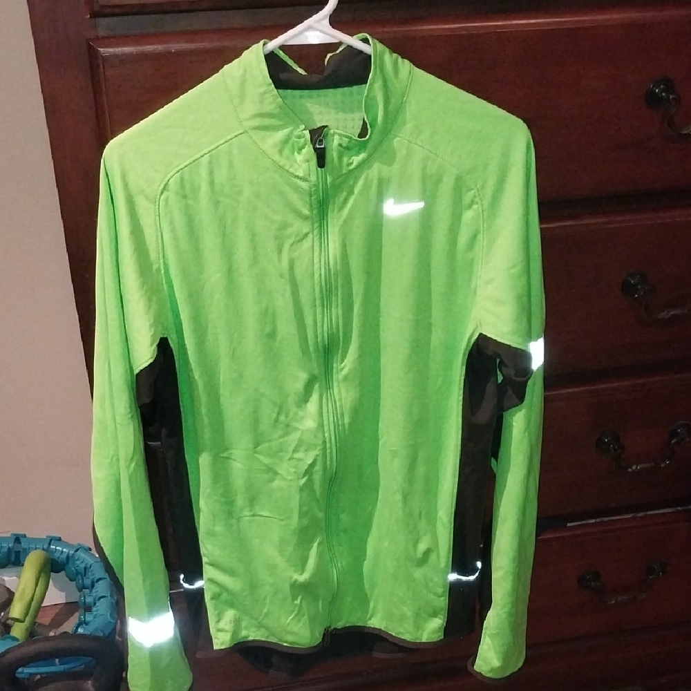 5/$25 Nike Lime Green and Black Active Jacket
